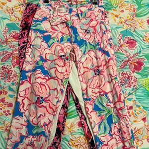 Floral Lilly Pulitzer HTF Lucky Charm dress pants size 8